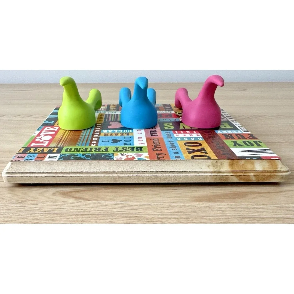 IKEA BASTIS Dog Tail Hook Rack 3 Color Pink Blue Green Leash Holder Wall Decor
